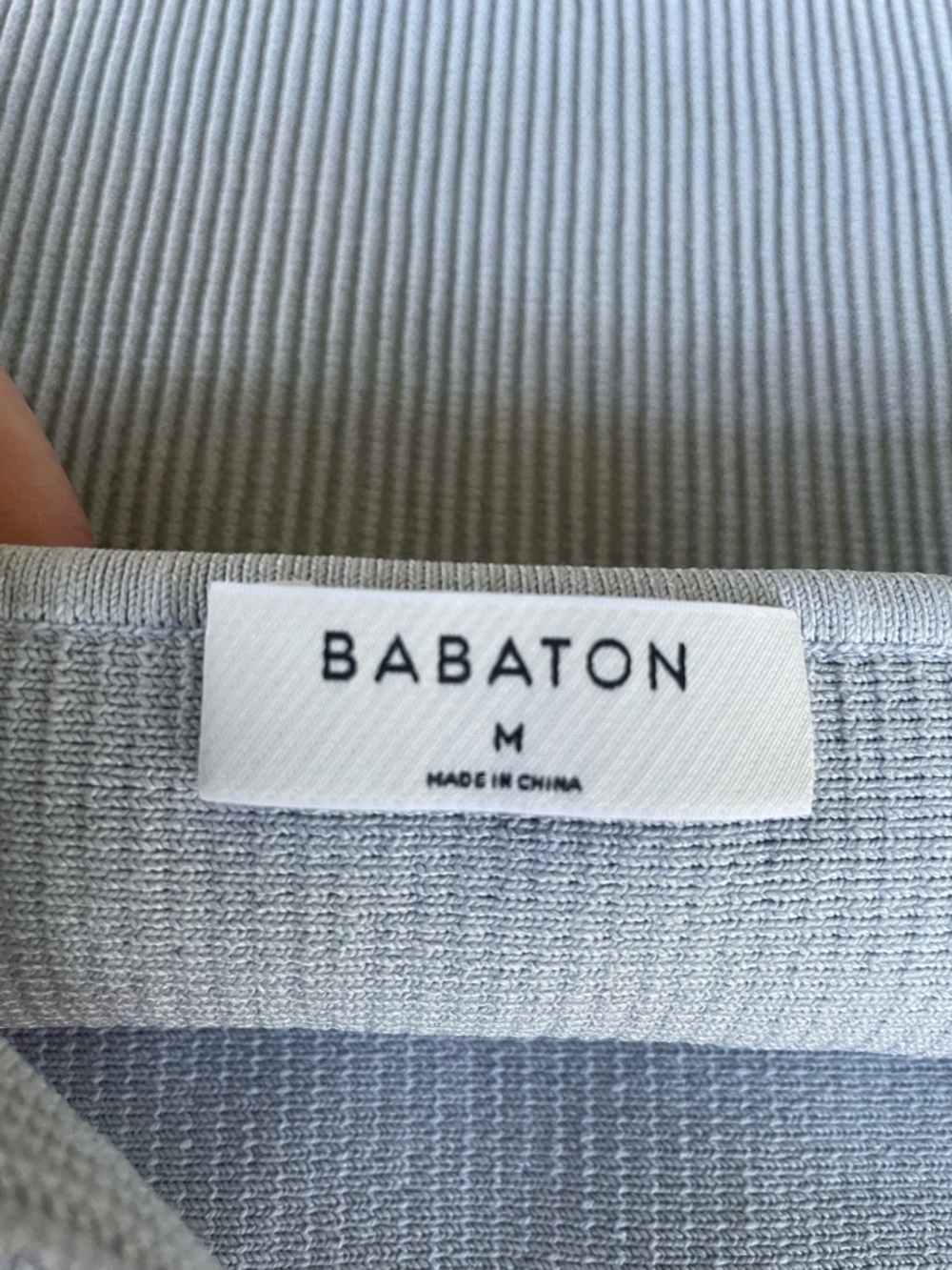 Babaton Light Blue Ribbed Square-Neck Tank - Picture 4 of 5